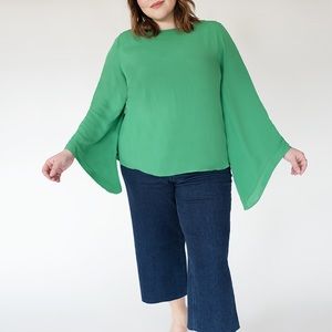 ELOQUII Flared Sleeve Top